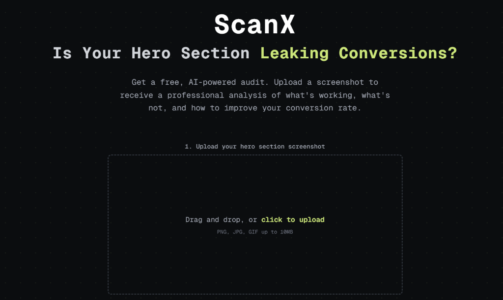 ScanX Conversion Audit